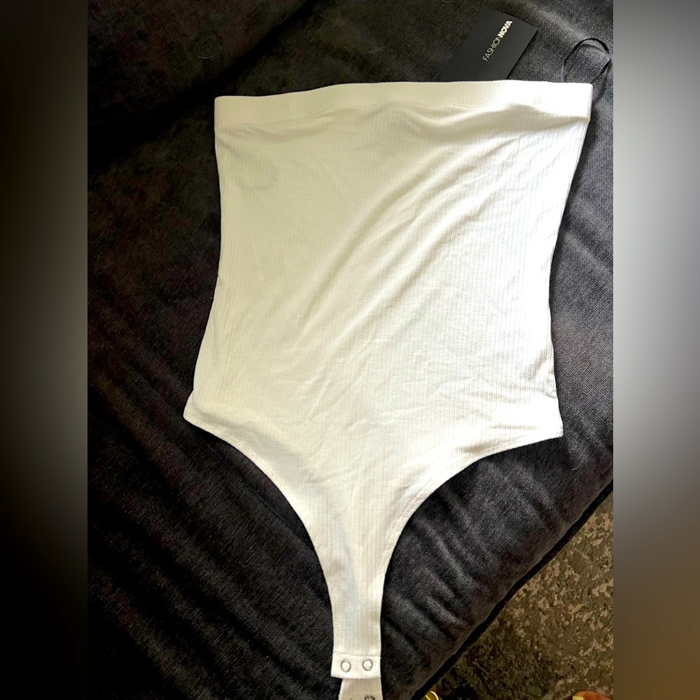 Strapless White Bodysuit